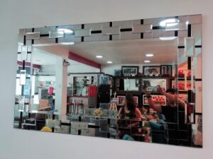 espejos decorativos con bordes de rectángulos